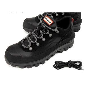 Hunter Explorer Leather Size 6 EU 37 Sneaker Black Lace Up NWOB Boots $138